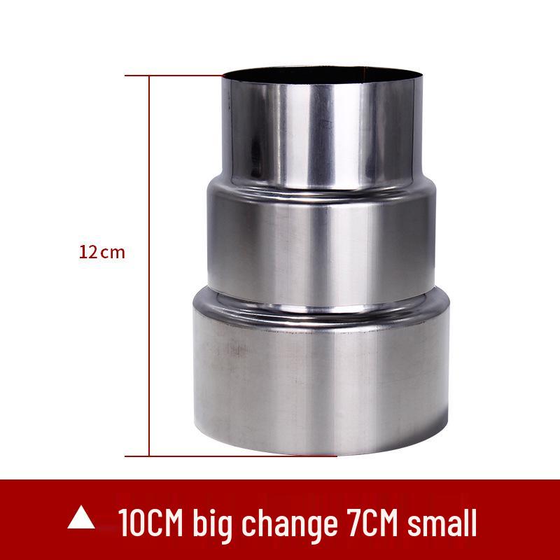 Conector Reductor pentru Coș de Fum din Oțel Inoxidabil pentru Încălzitor de Apă pe Gaz, 6cm la 5cm