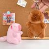 Cute Style Kapibala Doll Pull Rope Wagging Tail Toy Cartoon Plush Capybara Doll Bag Pendant