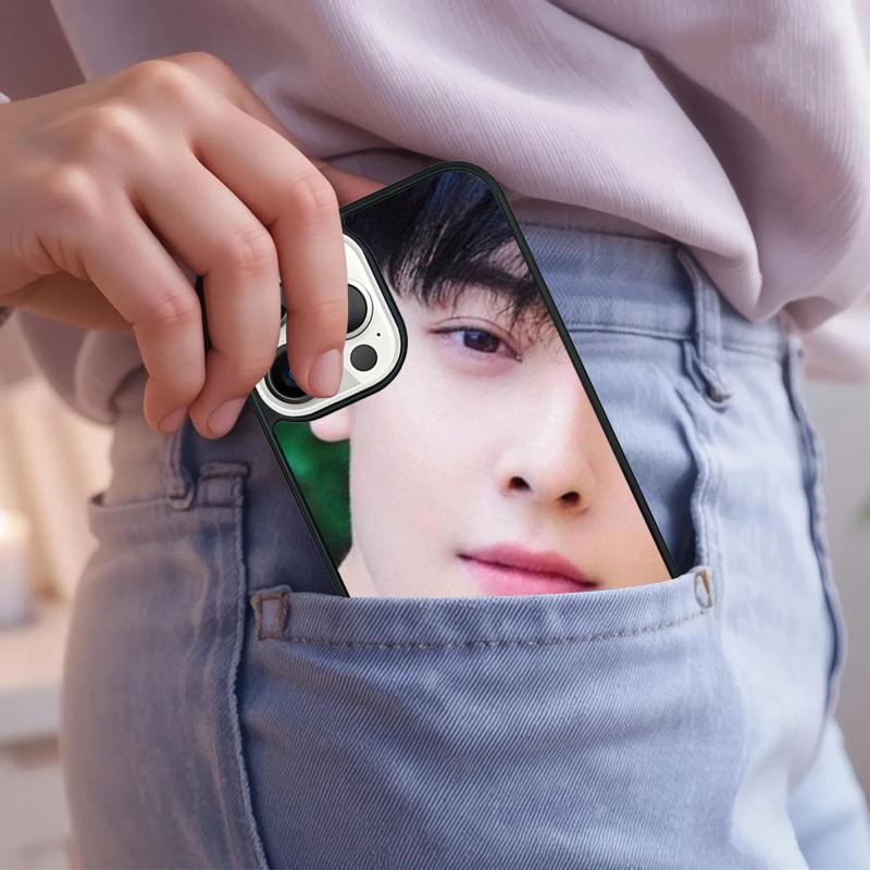 Cha EunWoo Eun Woo Phone Case For iPhone 17 Air 15 16e 14 13 Pro Max Coque 12 11 Pro Max PLUS cover