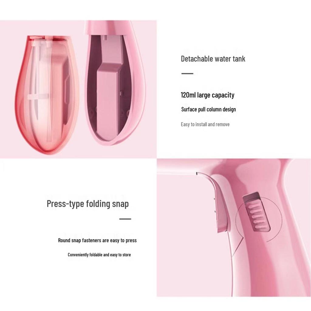 מגהץ אדים ידני סטנדרטי אירופאי | מתקפל, נייד 120 מ"ל מגהץ חשמלי לשימוש ביתי