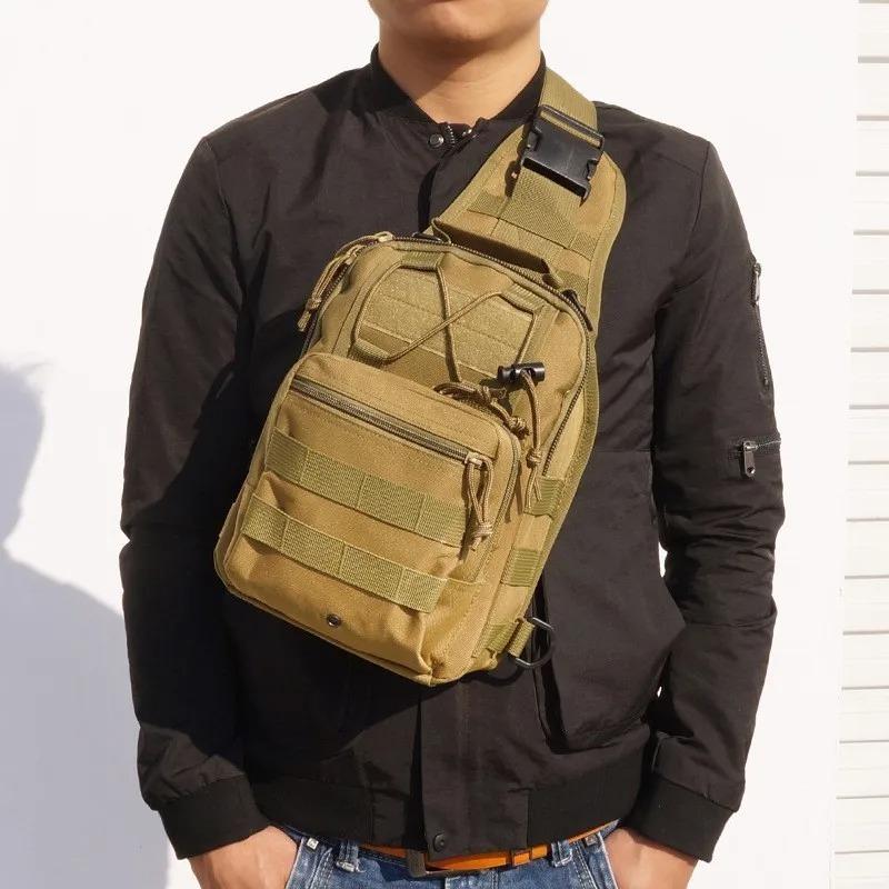 Tactical Sling Backpack,Outdoor Men‘ Chest Bag, Multiple Compartments, Shoulder Bag for Outdoor, Mountaineering, Camping, Fishing & Trekking