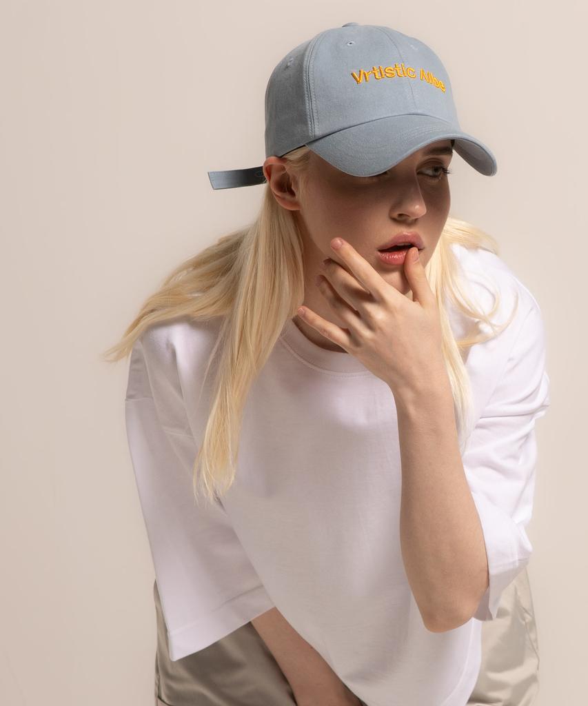Atiseutigbaibeu Volume Logo Baseball Cap Baby Blue