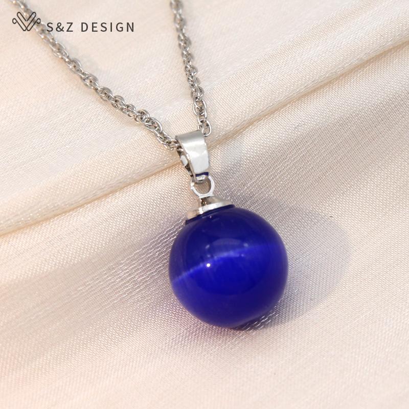 

Модное элегантное ожерелье цвета розового золота с круглыми опалами и бусинами «кошачий глаз» для женщин, свадебная вечеринка, модные ювелирные изделия