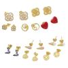 Four-leaf Clover Heart Ice Cream Cone Denim Boots Earrings Unique Design Earrings