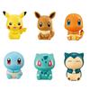 1Set/6pcs Gashapon Toys Pikachu Espeon Charmander Eevee Snorlax Jolteon Flareon Cute Figure Clip Action Model Toys 3cm