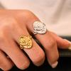Stainless Steel Animal Ring for Neutral Oval Bee Open Ring Elegant Luxurious Waterproof Aesthetic Hand Jewelry Party Accessories