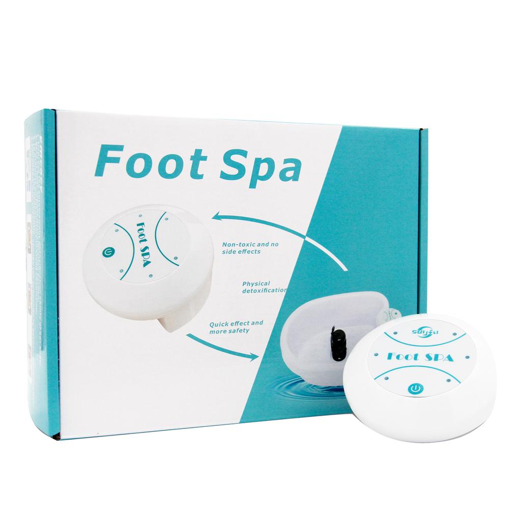 Detox Ionic Foot Spa Bath Machine Mini Foot Bath Ion Detoxifier Cleanse Footspa Vibration Best Care Arrays Aqua Health Therapy