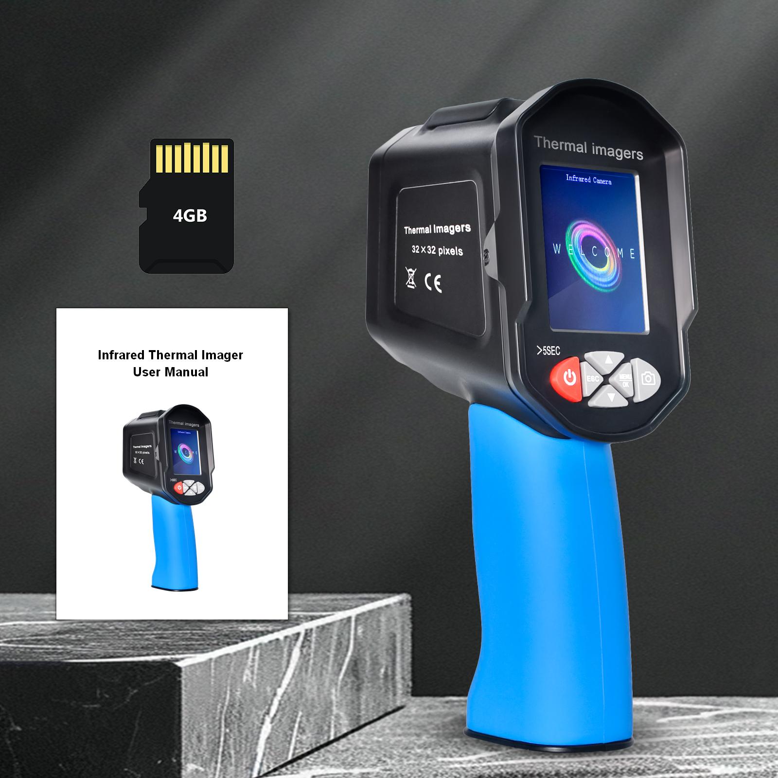 

Инфракрасный тепловизор HP-950F — 300 000 пикселей с тепловизионной съемкой в реальном времени и измерением температуры поверхности, перезаряжаемый