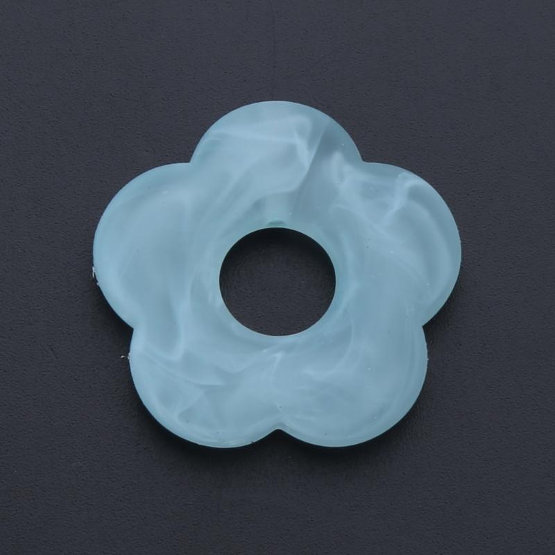 Acrylic Matte Flower Pendant Ornament Hollow Five Petal Floral Charm Jewelry DIY Supplies for Necklace Bracelet Making