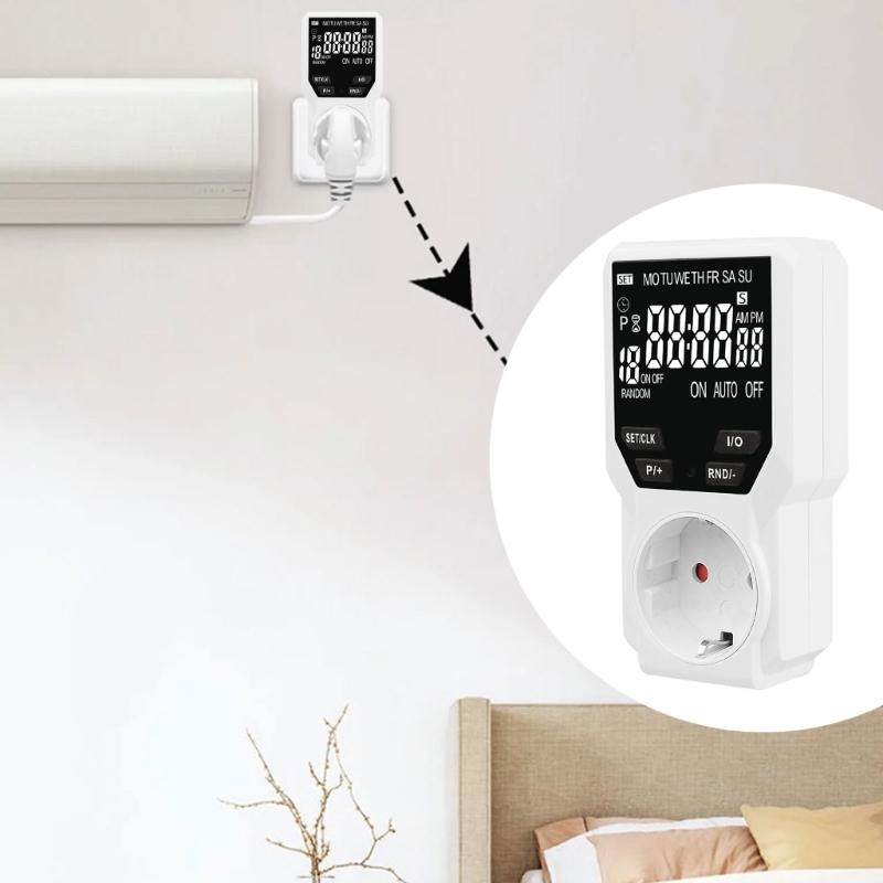 Digital Electronic Timer Switches Energy Saving LCD Display Programmable Timer Socket For Home Appliances Easy To Use