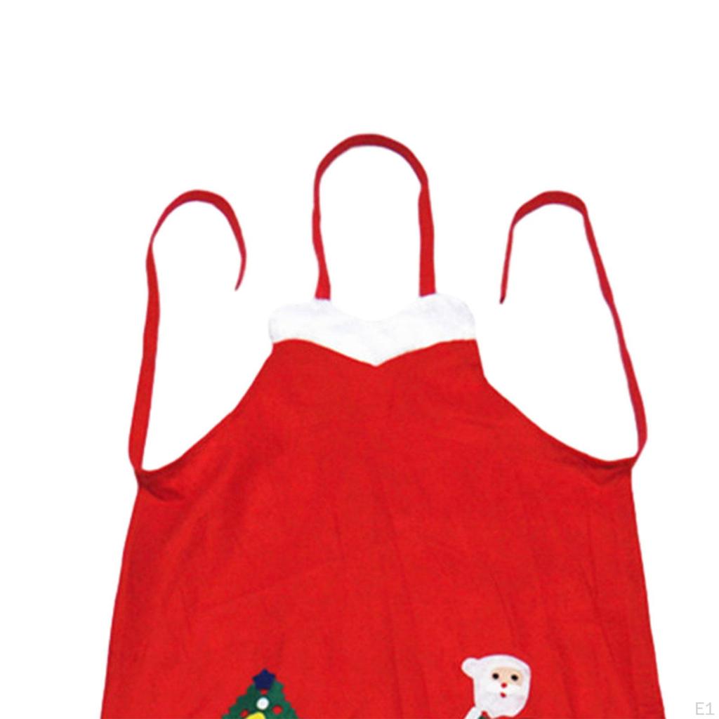 Christmas Apron, Kitchen Apron for Adult Cleaning Santa Claus Xmas Supplies Holiday,