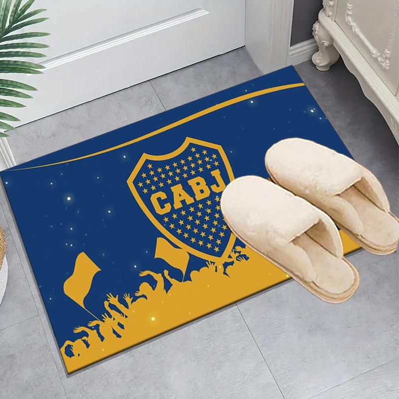 1PC Boca Juniors Crest Design Rug Game Carpet, Floor Mat for Bedroom Living Room Entryway Rug, Home Decor Idea Gift for Christmas birthday