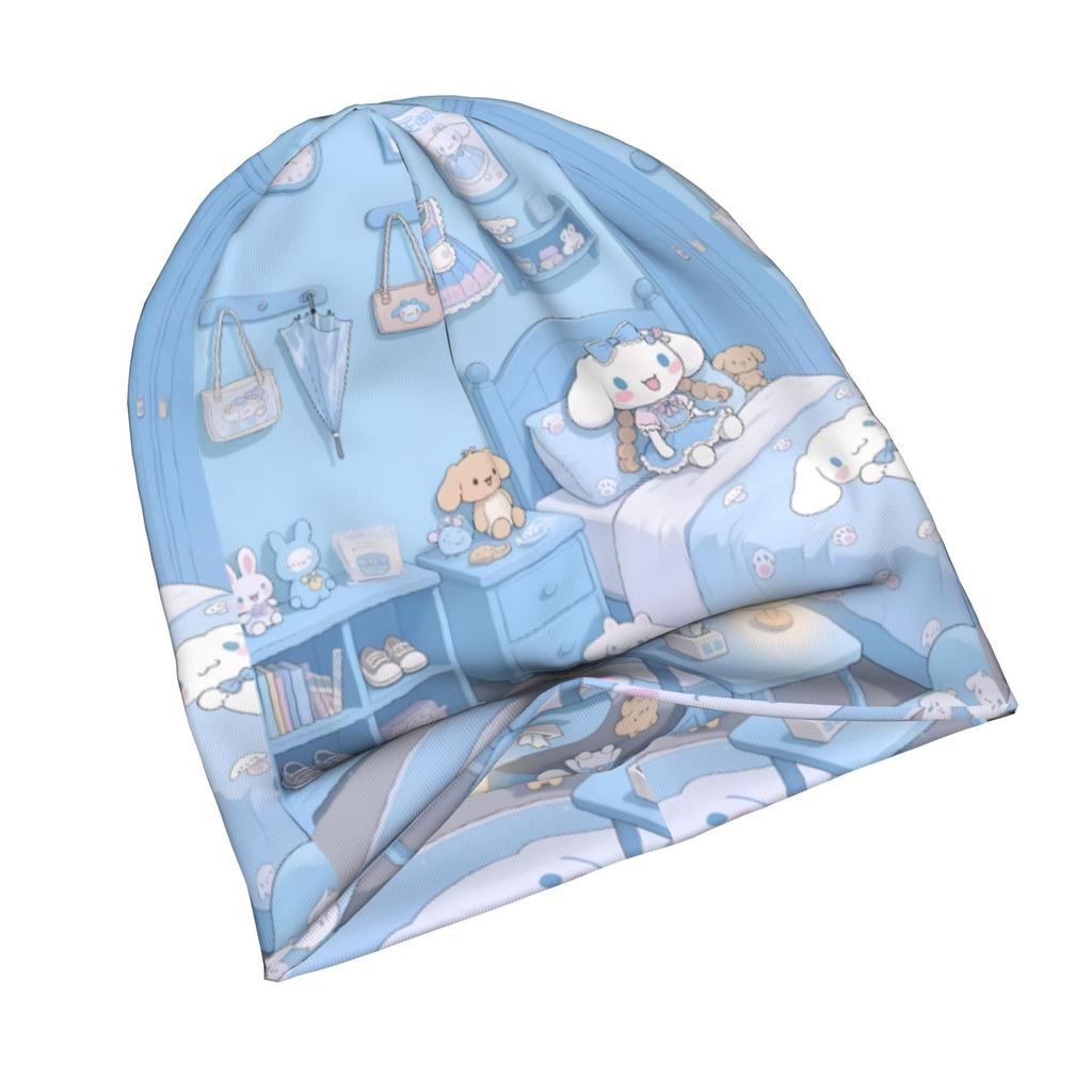 Sanrio Cinnamoroll Adult Knit Hat - Minimalist Cinnamoroll Face with Iconic, Neutral Tones Suitable for Quiet Style Outfits, Cozy For,, Office Wear -