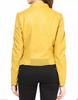 AL KHALID Motorradstil Gelbe Damenjacke Biker Stilvoll Echtes Weiches Lammleder