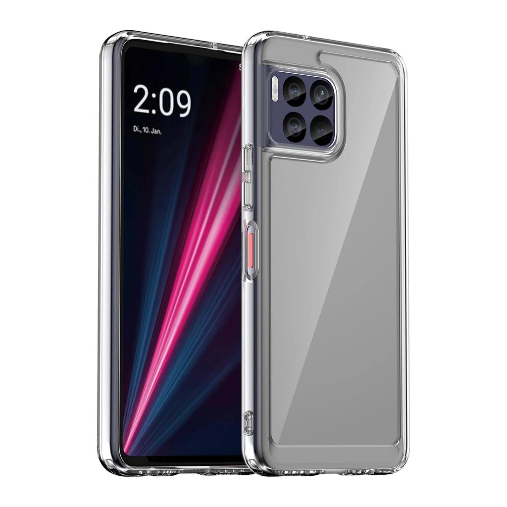 Colorful Shield Shockproof Phone Case For T-Mobile Revvl 7 Pro Soft TPU Frame Transparent Hard Plastic Protective Back Cover
