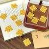 Vintage Gold Koi & Coins Square Pendant Necklace for Women - Elegant Clavicle Chain Jewelry