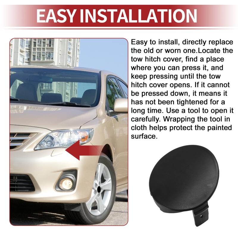 UXCELL Left Front Car Tow Hook Cover Cap for Toyota Highlander 2008-2010 No.521280E030