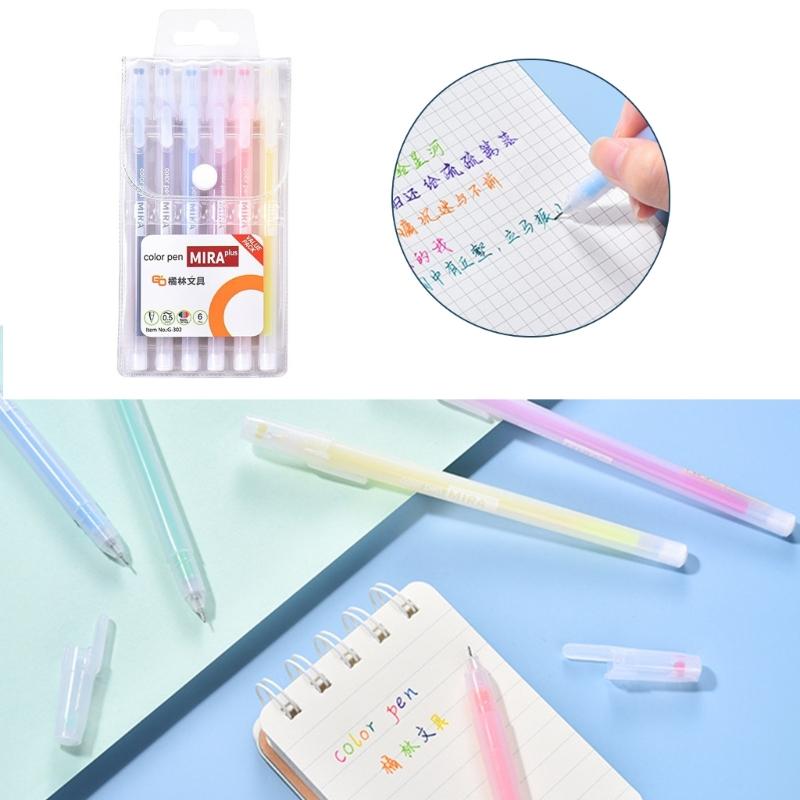 6/10/12 Pcs Neutral Pen Multicolour Gel Pen Set 0.5mm Writing Pen Gift Pen Journaling Pen Painting Pen Gel Ink Pen
