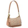 Coach Teri 19 Borsa a Mano/Crossbody a Spalla con Logo a Lettere su Tela Rivestita Mini Borse da Donna Beige CAJ93-IMEQO