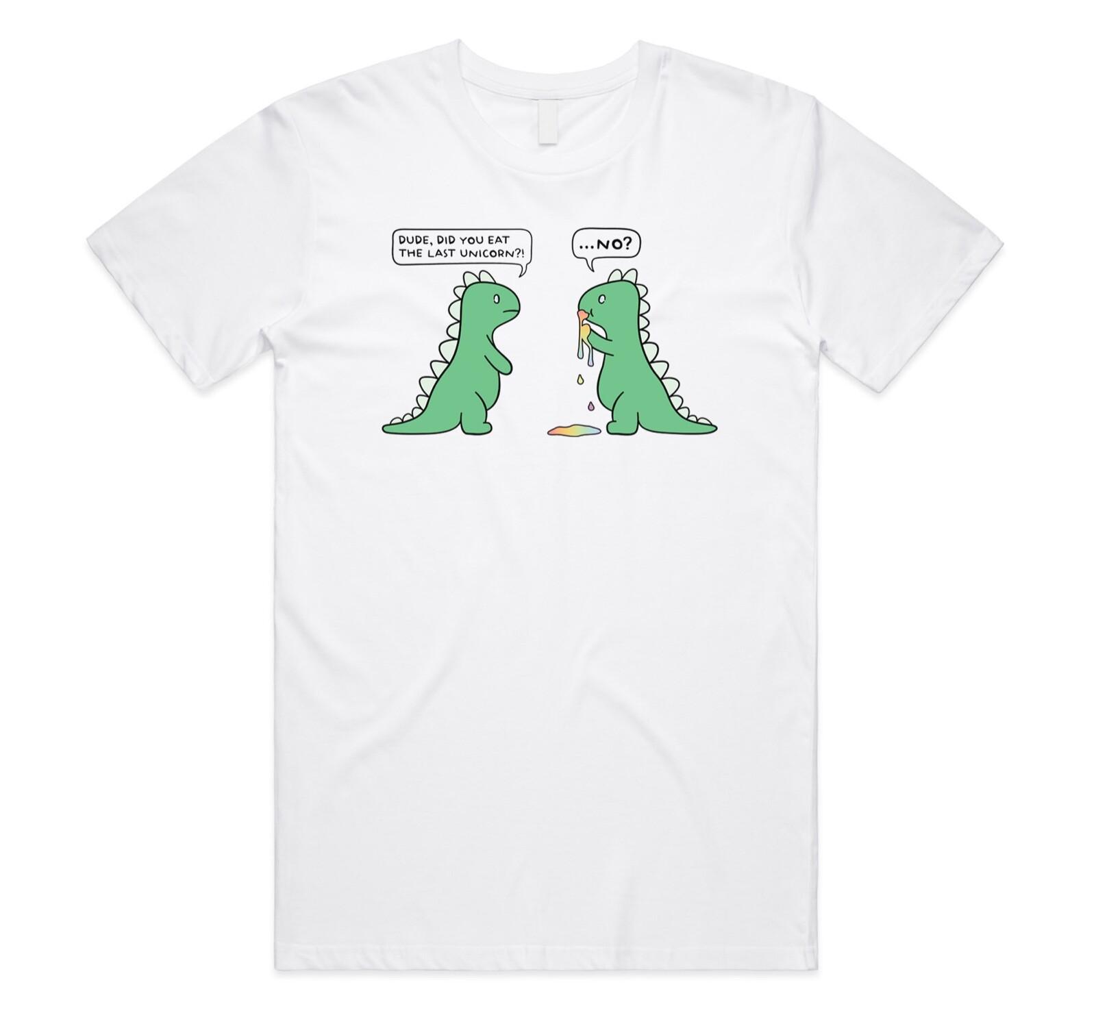 Did You Eat The Last Unicorn No T-shirt Tee Funny Dinosaur T-rex Joke Gift M