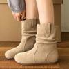 Fashion Suede Casual Boots For Women 2025 Fashion Ankle Boots New Short Slip On Flat Shoes Retro Versatile Soft Bottom Lady Boot