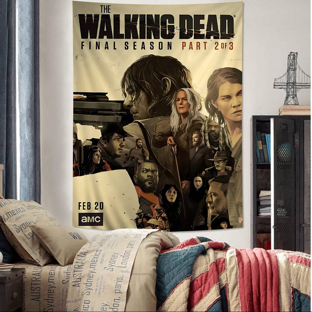 The WalkingS DeadS TV Chart Tapestry Home Decoration Hippie Bohemian Decoration Divination Wall Hanging Home Decor