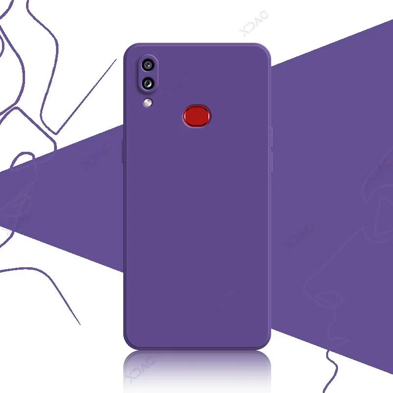 Quadratische Flüssigsilikonhülle für Samsung Galaxy A10S M10S SamsungA10S SamsungM10S Vollständig weicher Schutz Handyhülle Taschen