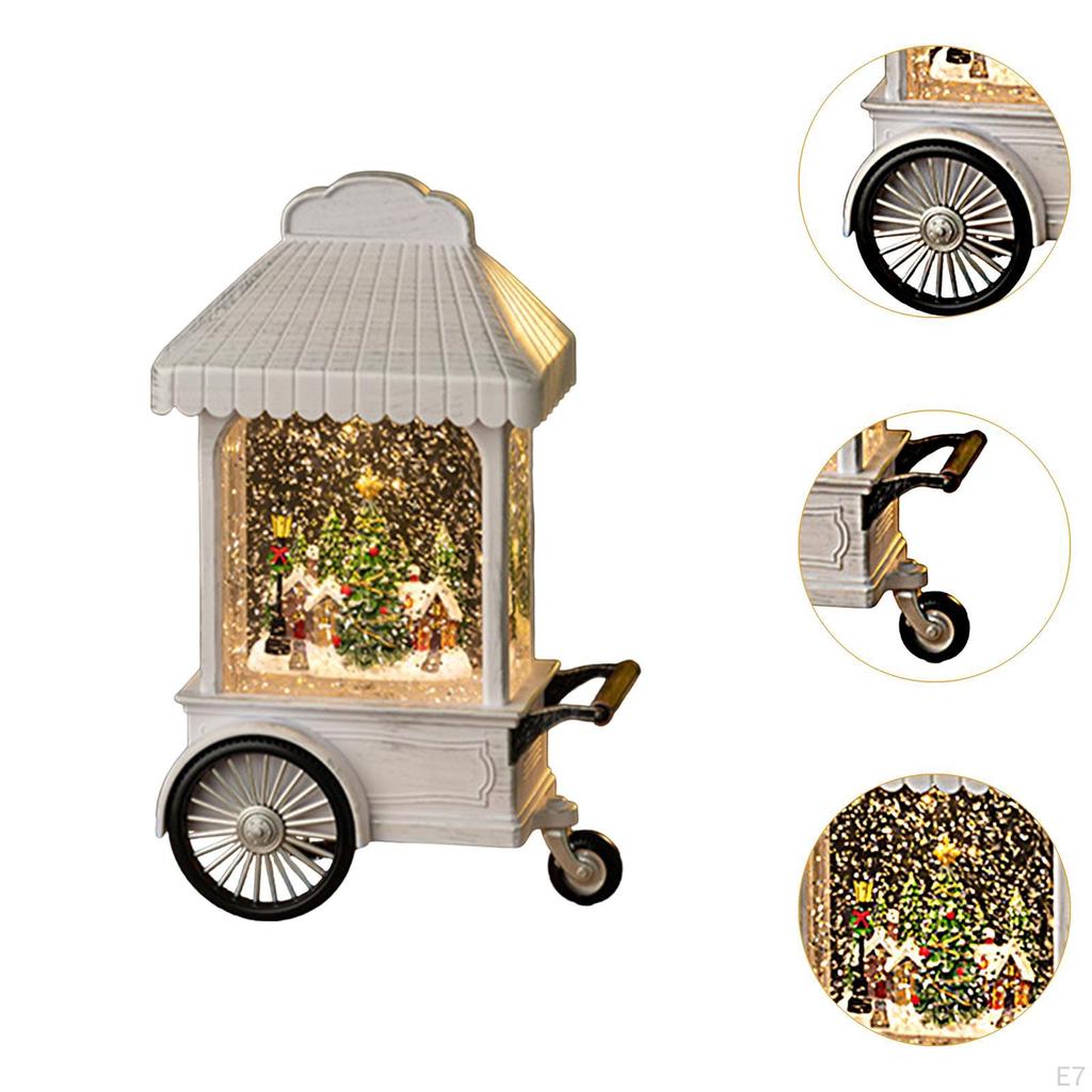 Weihnachten Schneekugel Dekoration Laterne Dekorative Glitter mit Musik Licht up für