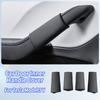 For Tesla Model 3/Y 2025-2025 Leather Protective Case 4PCS Car Door Inner Handle Protector Cover Door Handle Gloves Accessories