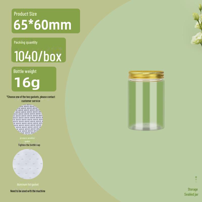 Großes transparentes Getreidevorratsglas – 65 mm Durchmesser, feuchtigkeitsbeständiger, versiegelter Kunststoffbehälter
