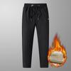 Pantaloni per sport invernali Pantaloni da uomo con piedi piccoli imbottiti in lana di agnello ispessita Pantaloni in cotone caldo Pantaloni casual da uomo con coulisse slim