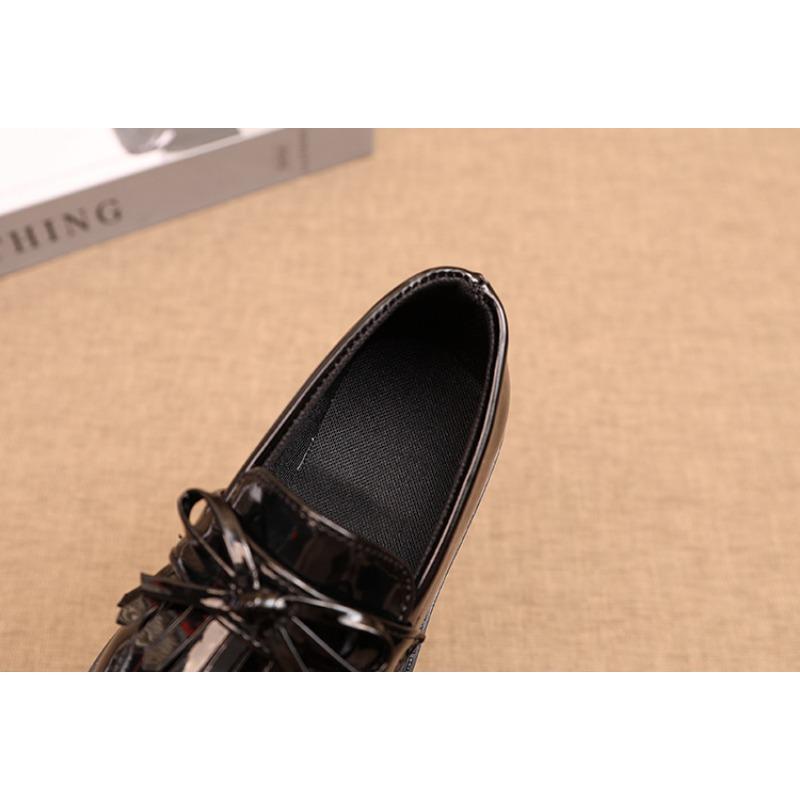 Kids Girls British Style Tassel Princess Mary Jane Leather Dress Shoes