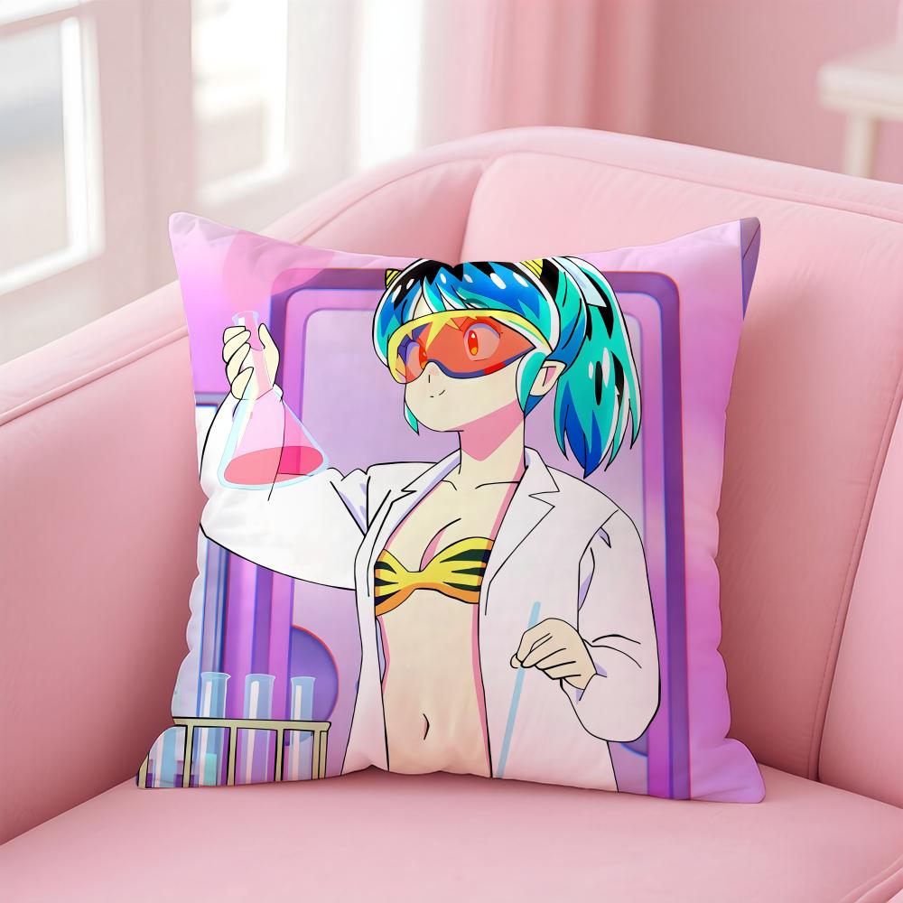 uUrusei Yatsura Pillow Anime Manga Cushion Cover Pillow Case Soft Friendly Fabric  Concealed Zipper