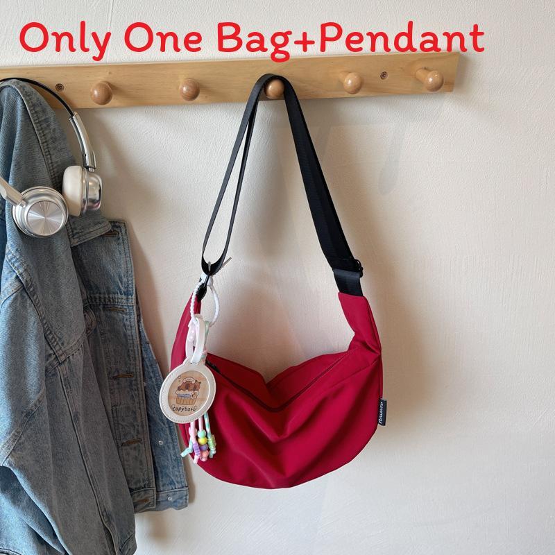 Nylon Messenger Bag For Women With Zipper Closure And Inner Pocket For Daily Use