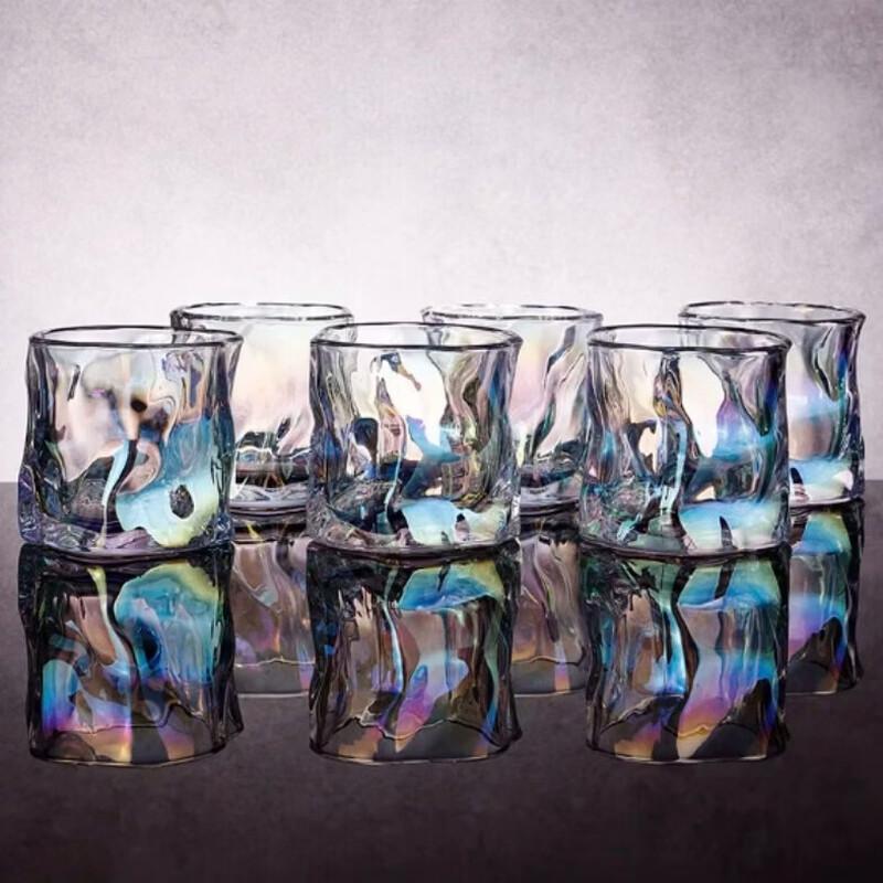 Star Rudder Iridescent Twisted Glass Tumbler Set