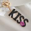 European American Letters Painting Oil Pendant Metal Three-Dimensional Cartoon Kiss Lip Bag Small Gift