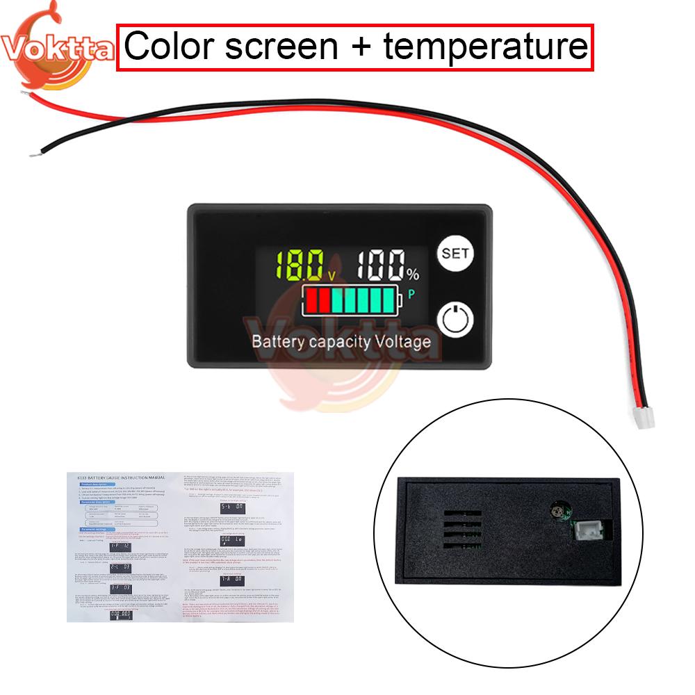 6133A DC8-100V Battery Capacity Indicator LCD Digital Power Meter Lead-acid Lithium LiFe PO4 Voltage Tester for Car Motorcycle