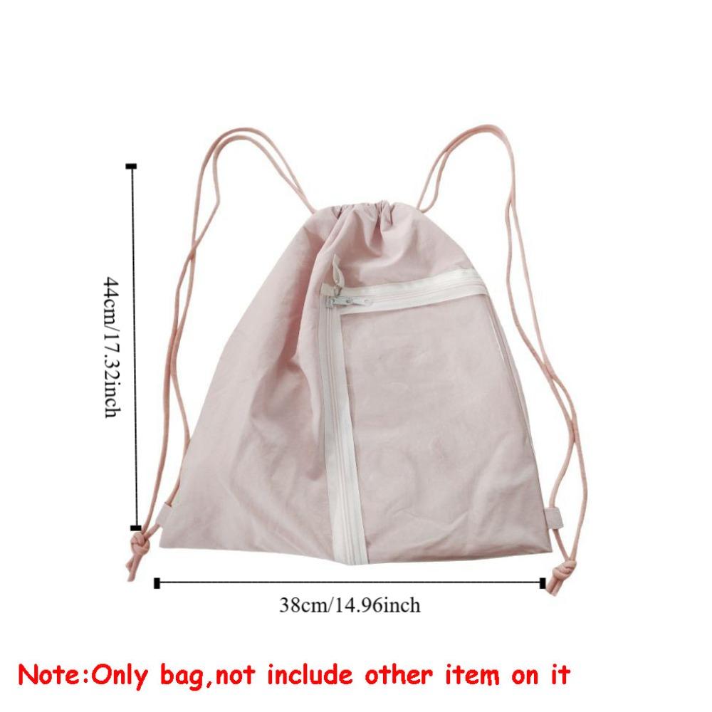 Transparent Pocket Korean Style Itabag Lightweight Shoulder Bag Cute Drawstring  Backpack  Girls