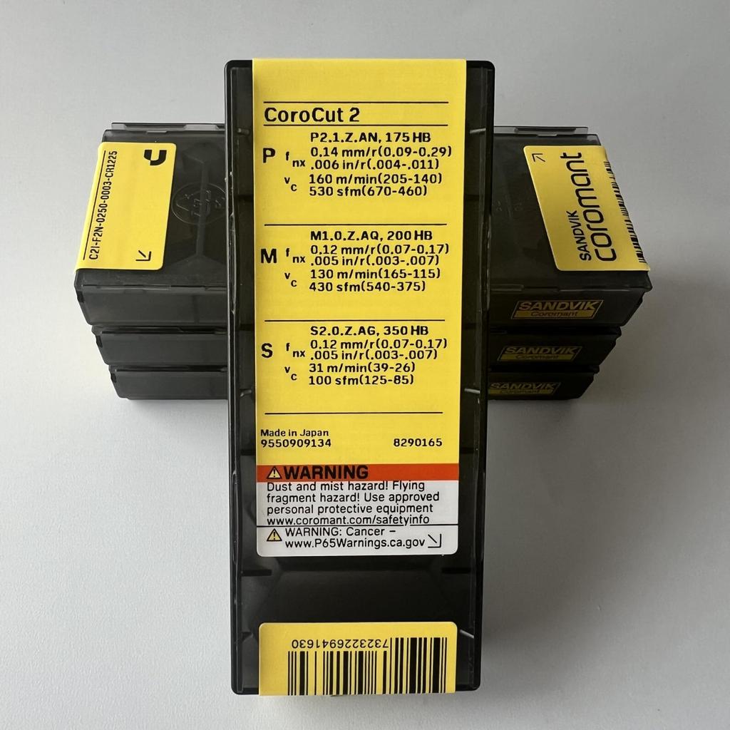 Sandvik / C2I-F2N-0250-0003-CR 1225 / Original Swedish Hard Alloy Blade 5 Pcs