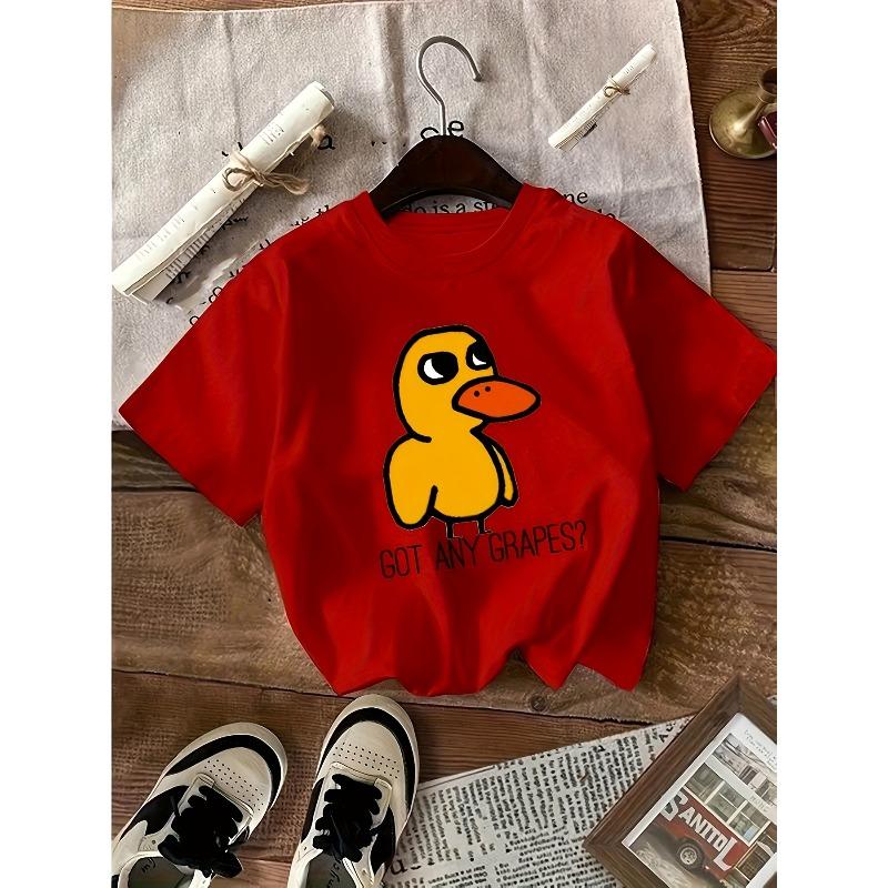 European Sizes Funny Duck Short-Sleeved T-Shirt, Summer Outdoor Equipment