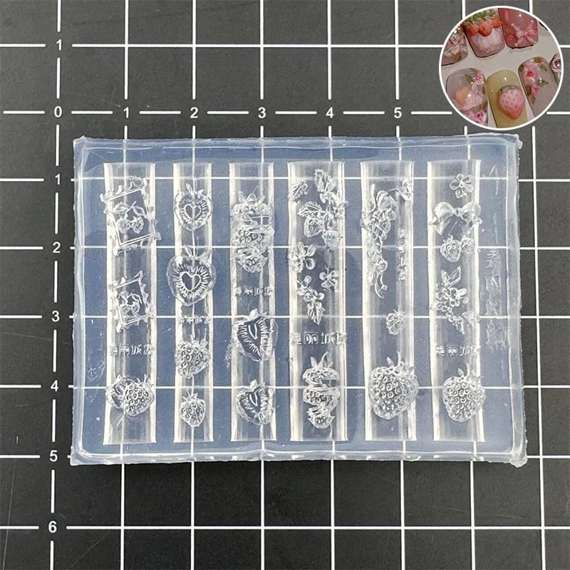 Silikonowa Forma do Paznokci Kształt Kwiatu Róży Dekoracje do Paznokci Salon Paznokci Design DIY Narzędzie do Stereoskopowego Manicure w Salonie Paznokci