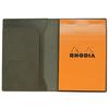 Rhodia No. 14 Horizontal Genuine Leather Cover (Made in Japan) with RHODIA 14 Notepad (Green)