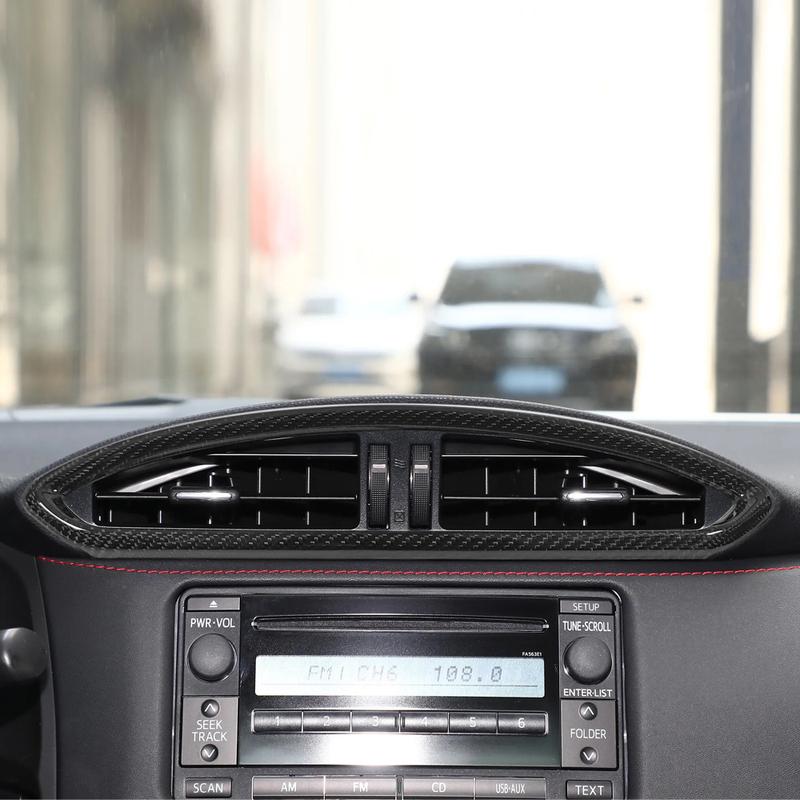 For Subaru BRZ Toyota 86 Scion FR-S 2012-2020 Center Console Air Vent Outlet Cover Trim Dry Carbon Fiber Dashboard Panel