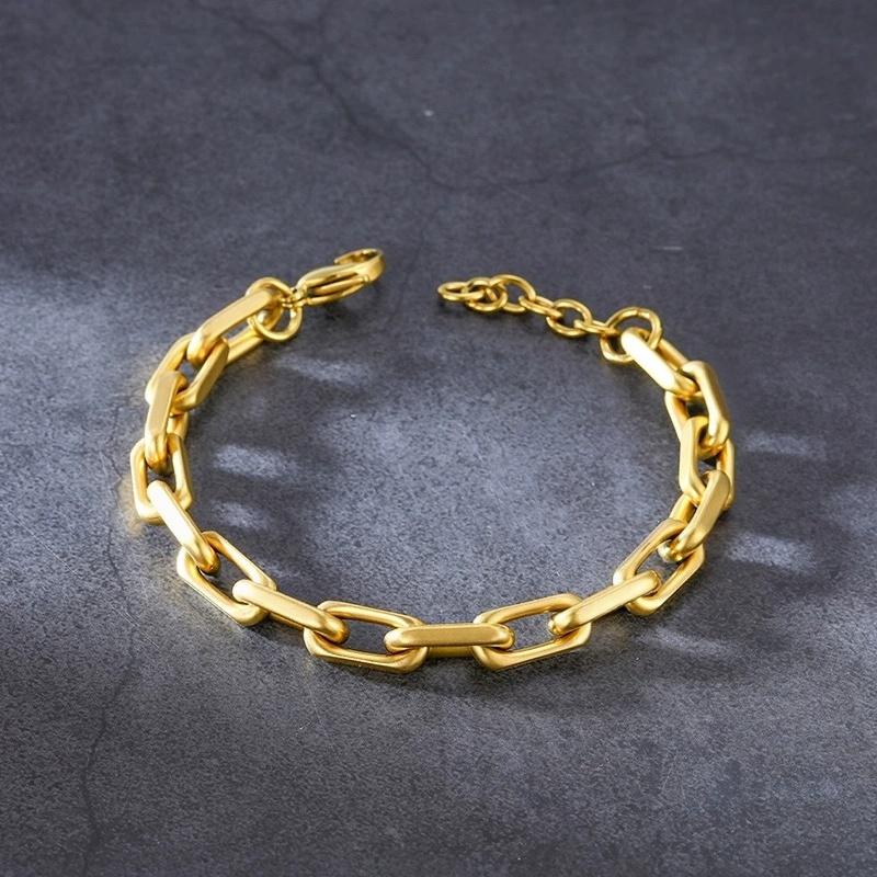 Customizable Stainless Steel Men's Bracelet Personalized Minimalist Light Luxury Sturdy Sleek Trendy Niche Designed Jewelry