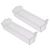 2PCS Fridge Shelf Grey Clear Middle Or Top Door Bin 306mm For Dometic Caravan