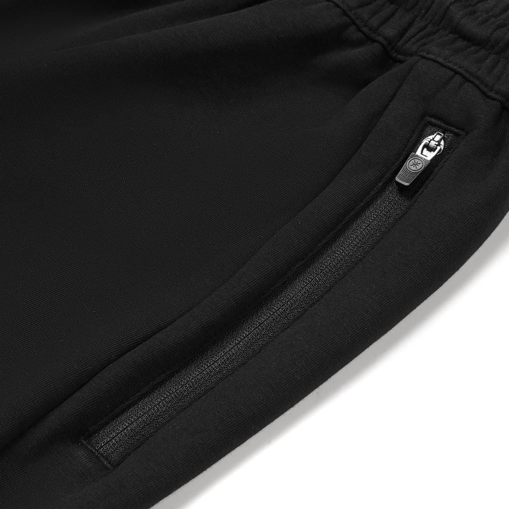 Li Ning Wade Knitted Sweatpants Men's Black Moderate Cuffed Pants AKLW147-1