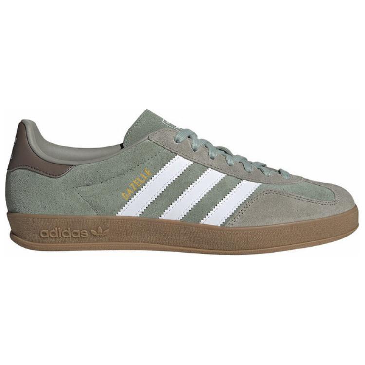 New Adidas Originals Gazelle Indoor Silver Pebble Silver Green JI3526