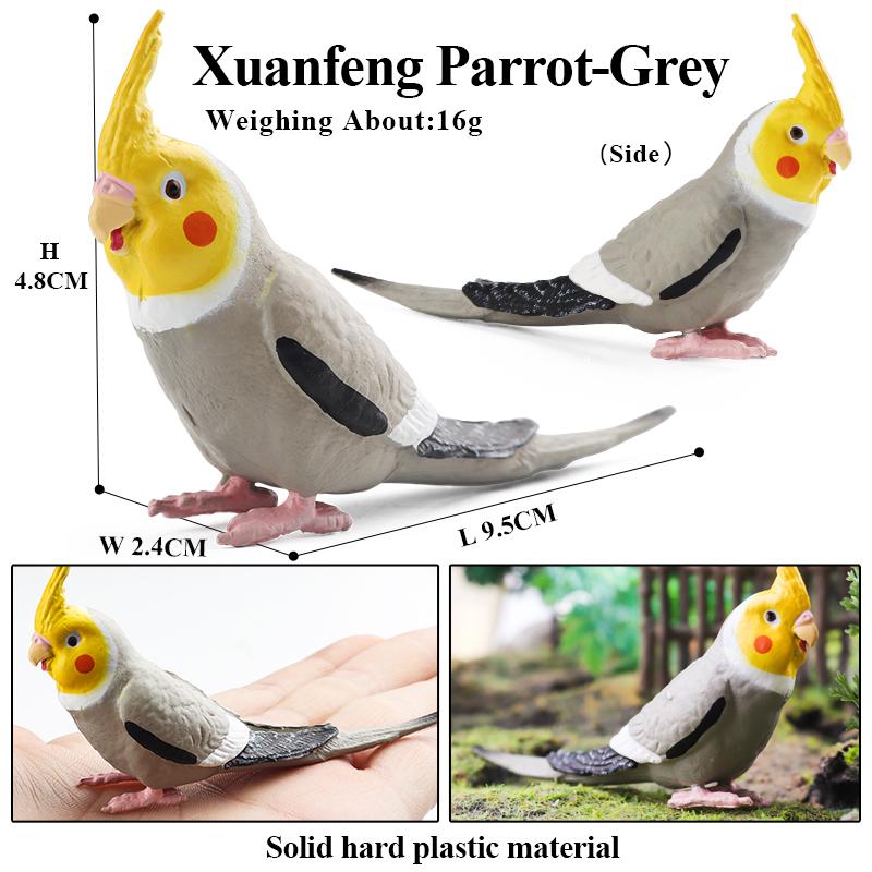 Oenux Forest Bird Animals Wild Ostrich Magpie Owl Crow Flamingos Figurines Action Figure PVC Garden Decoration Miniature Kid Toy