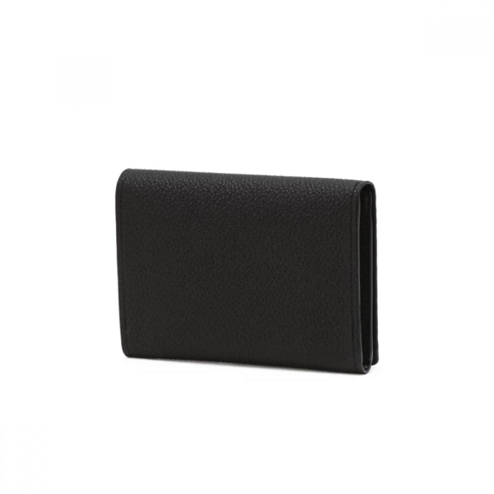 Daks Slim Max Luxo Black Embossed Logo Leather Card Wallet Dbho6f746bk