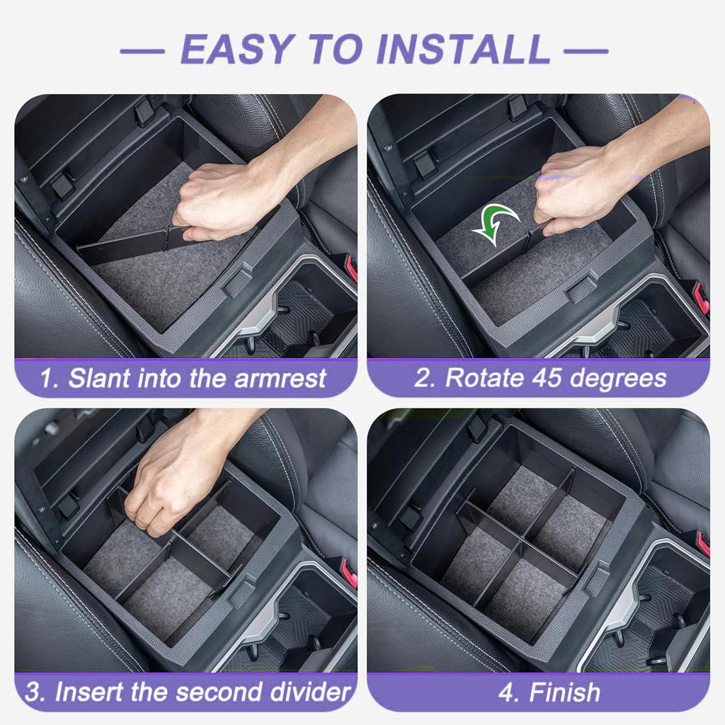 Handschuhfach-Einteiler-Organizer Für 2025 2025 Toyota Tacoma Mittelkonsole Einteiler Ablage 2 STÜCK Inneneinsatz Einteiler Autoaufbewahrung